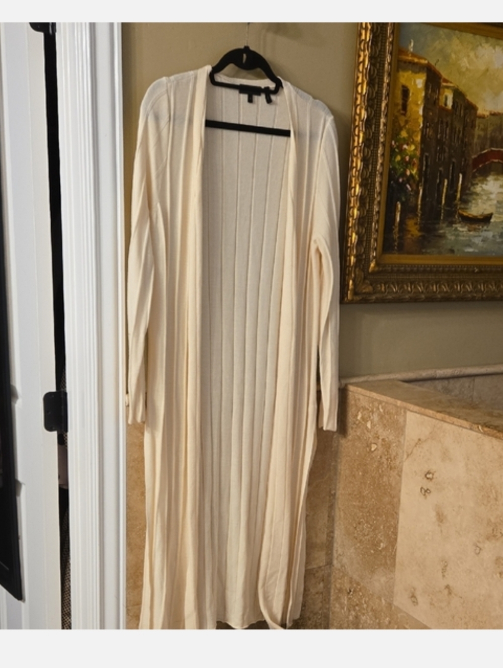 Long Cream Cardigan Size S